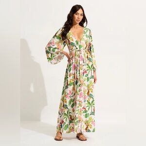 Anthropologie SEAFOLLY TROPICA MAXI DRESS Women’s Size Medium - Floral Vacation